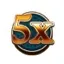 5X Wild Multiplier Symbol
